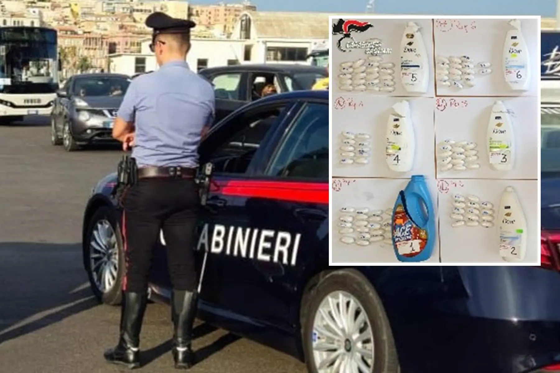 Controlli al porto e la droga sequestrata