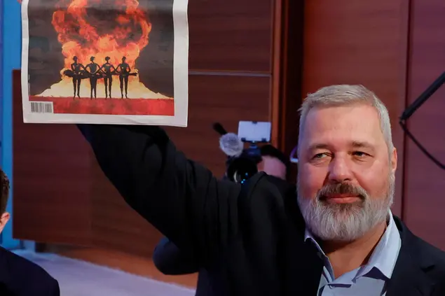 Il Nobel per la pace Dmitry Muratov, direttore della Novaya Gazeta (foto Ansa)