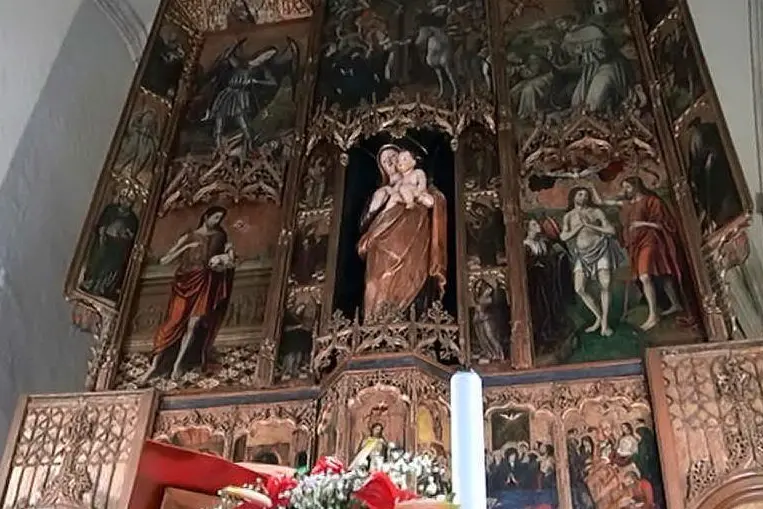 Il retablo di Villamar (foto L'Unione Sarda - Pintori)