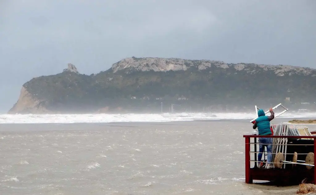 La mareggiata al Poetto