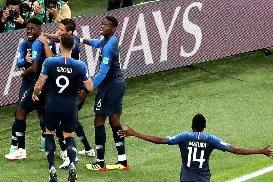 La gioia dei giocatori francesi