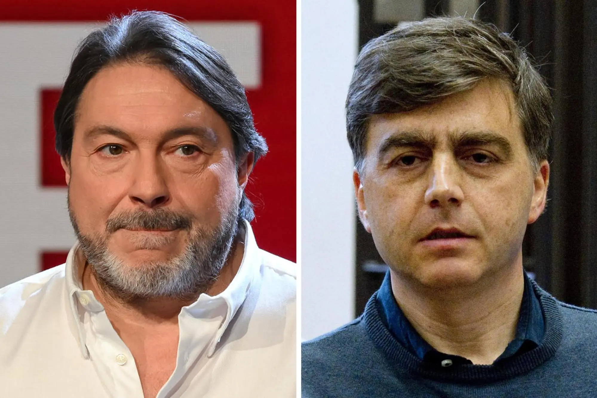 Nella combo, a sinistra Sigfrido Ranucci e a destra Valter Lavitola (foto Ansa)