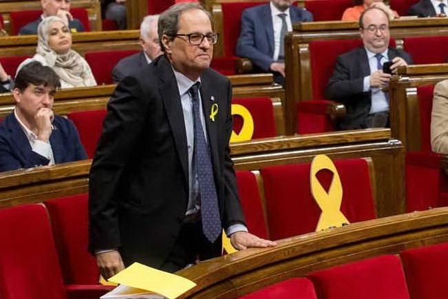 &quot;Disobbedienza&quot;, condannato il presidente catalano Quim Torra