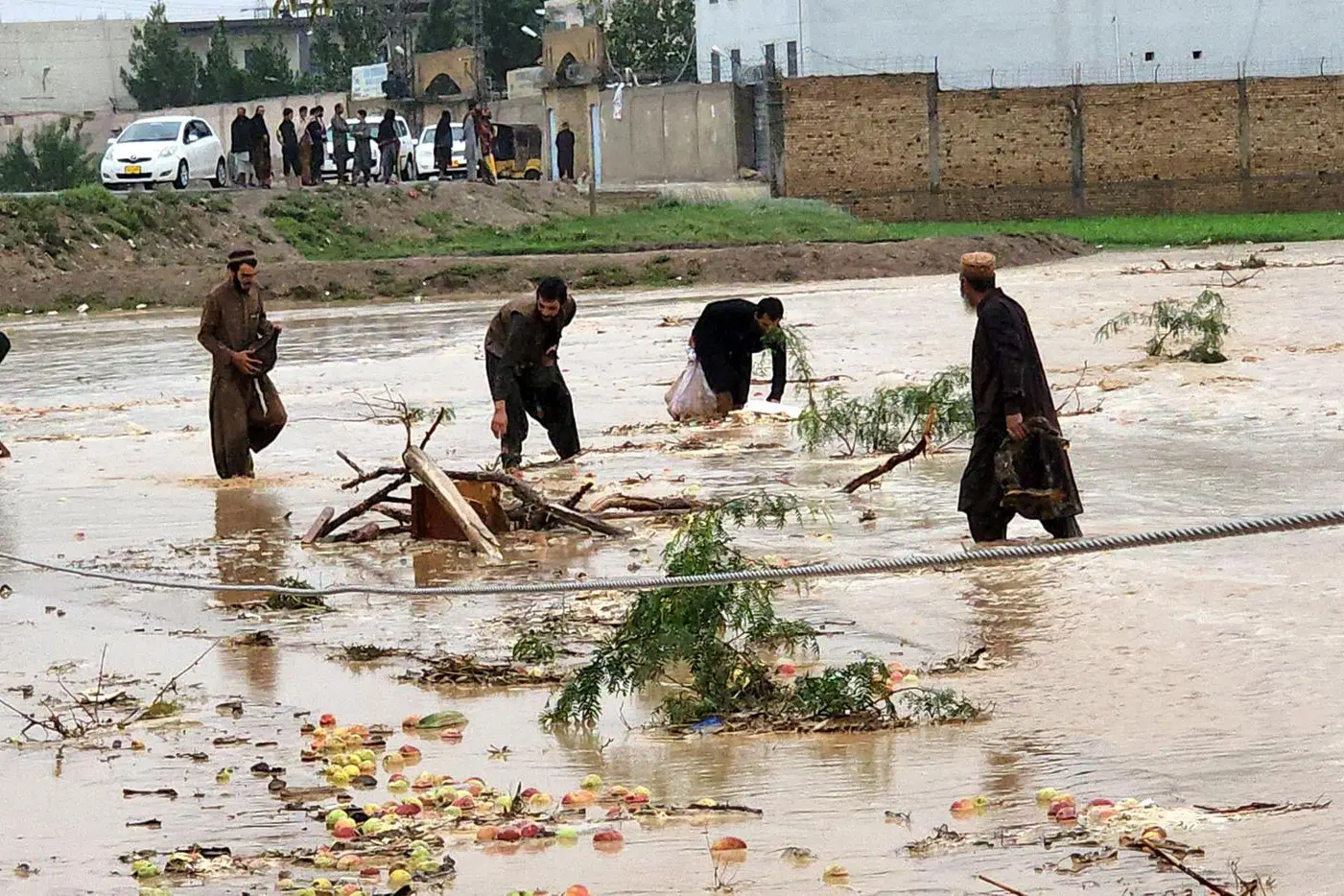 L'alluvione in Pakistan (Ansa)