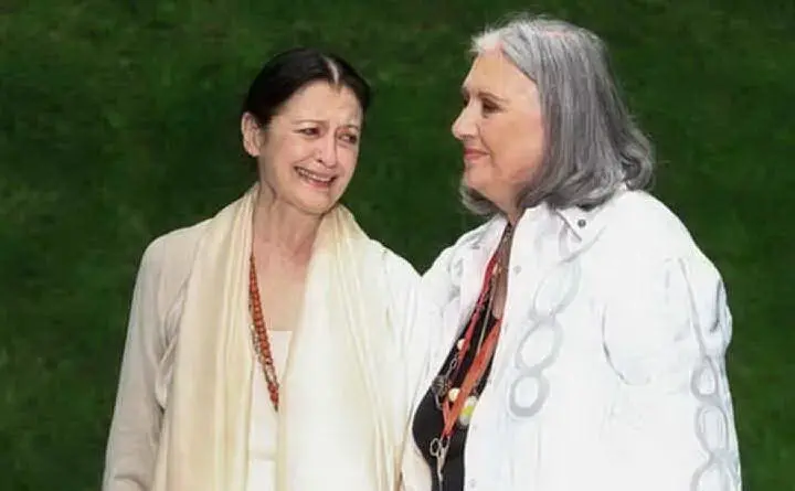 Insieme a Carla Fracci (archivio L'Unione Sarda)