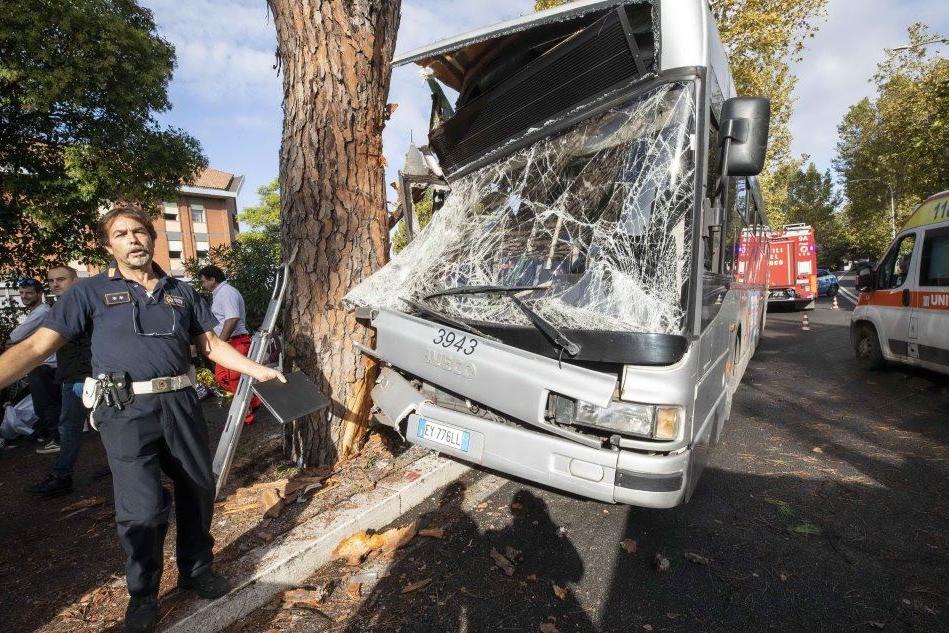 Autobus finisce contro un albero: 40 feriti VIDEO