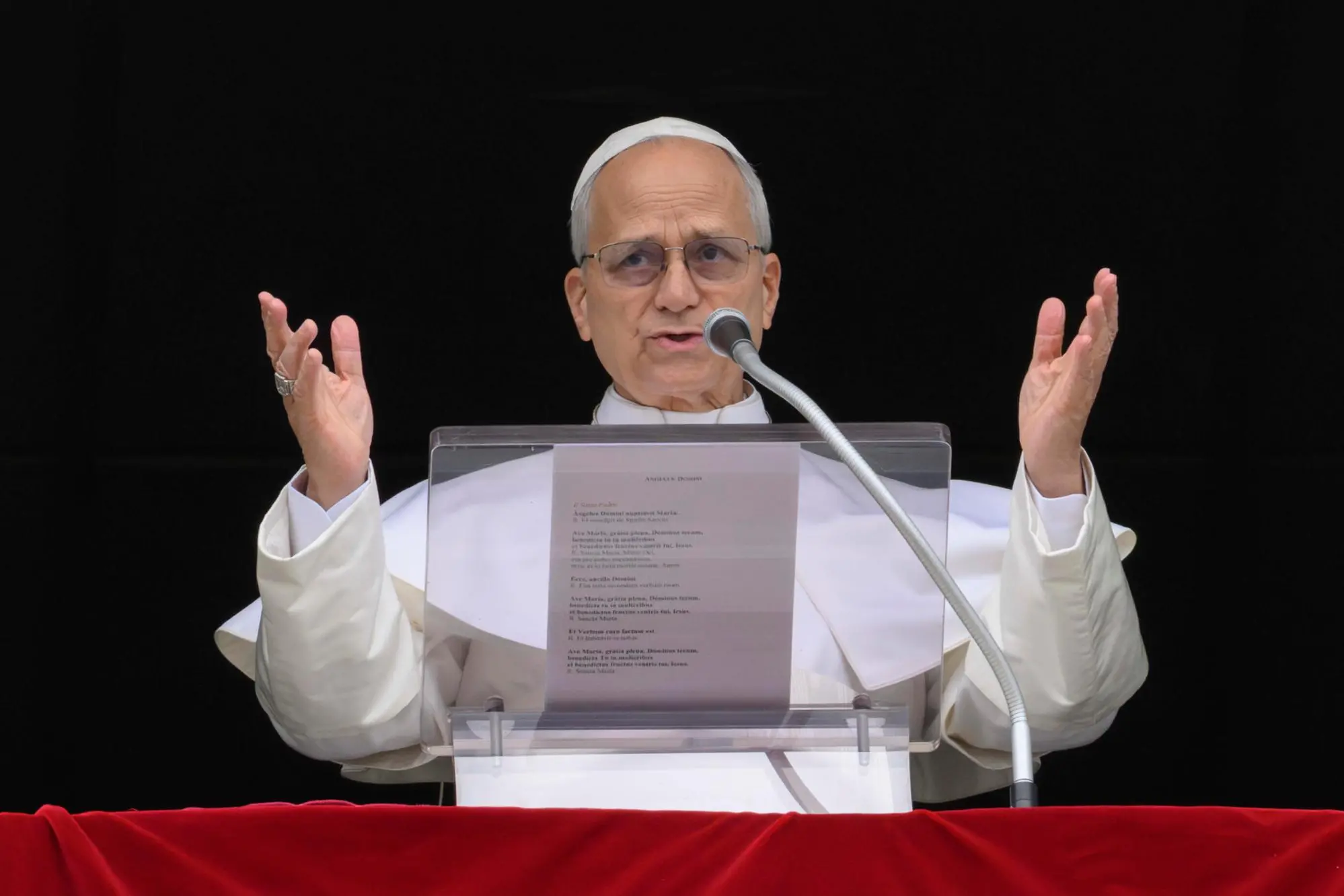 Papa Leone all'Angelus (Ansa-Vatican Media)