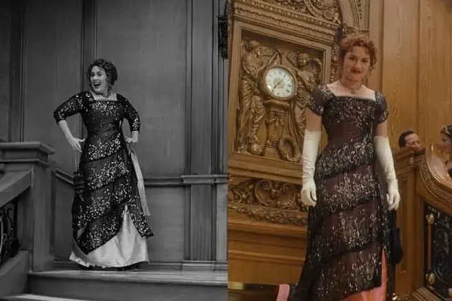 Adele, a sinistra, e Kate Winslet, a destra, nel film Titanic