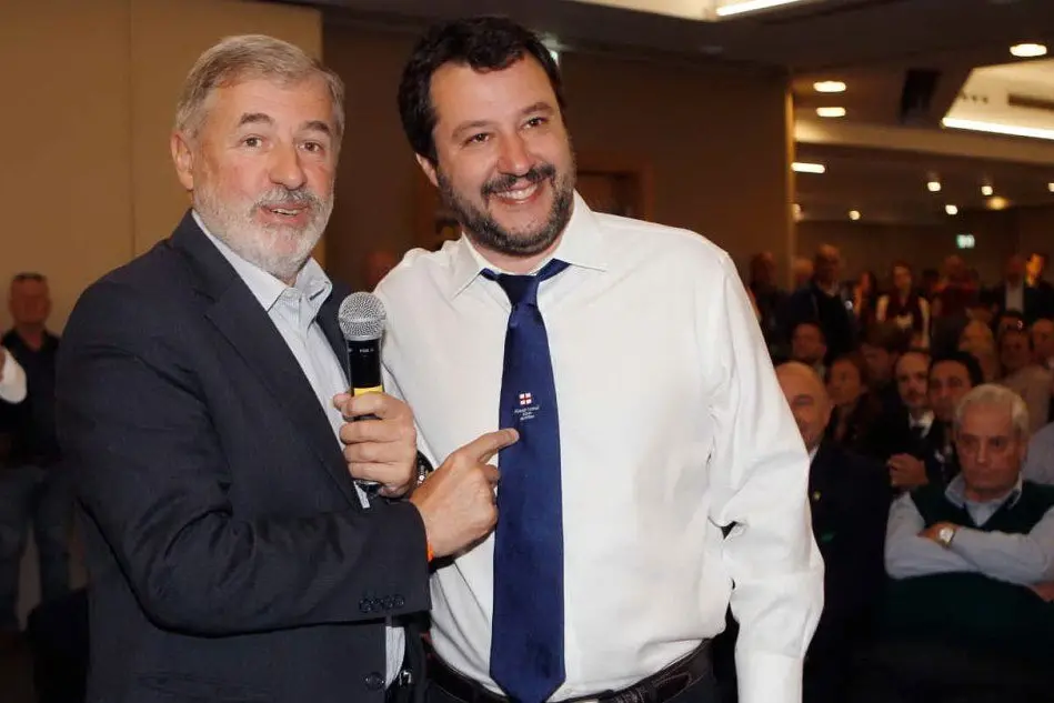 Marco Bucci con Matteo Salvini