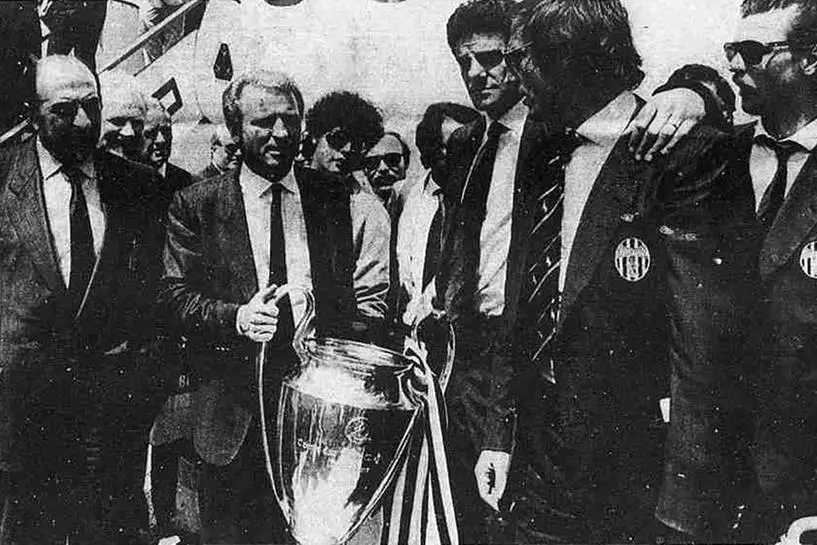 Il ritorno con la Coppa dei Campioni conquistata all'Heysel, prima della storia della Juventus