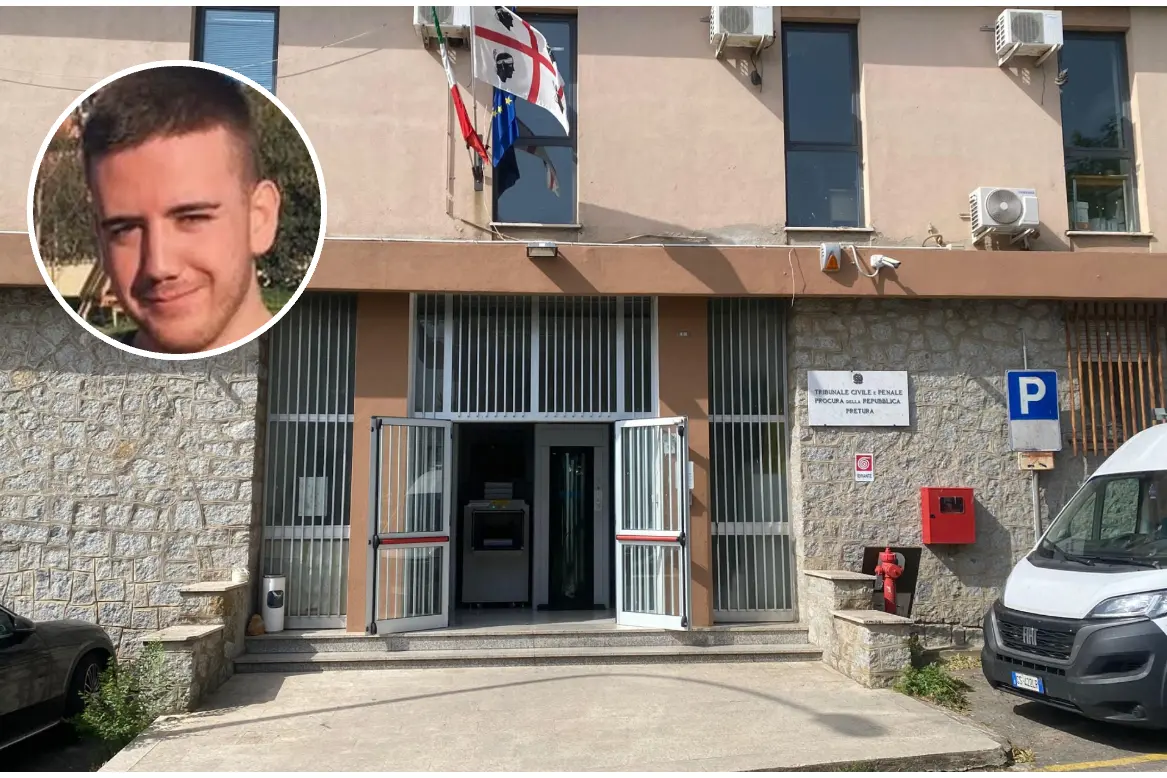 Il luogo dell'omicidio, nel riquadro la vittima
