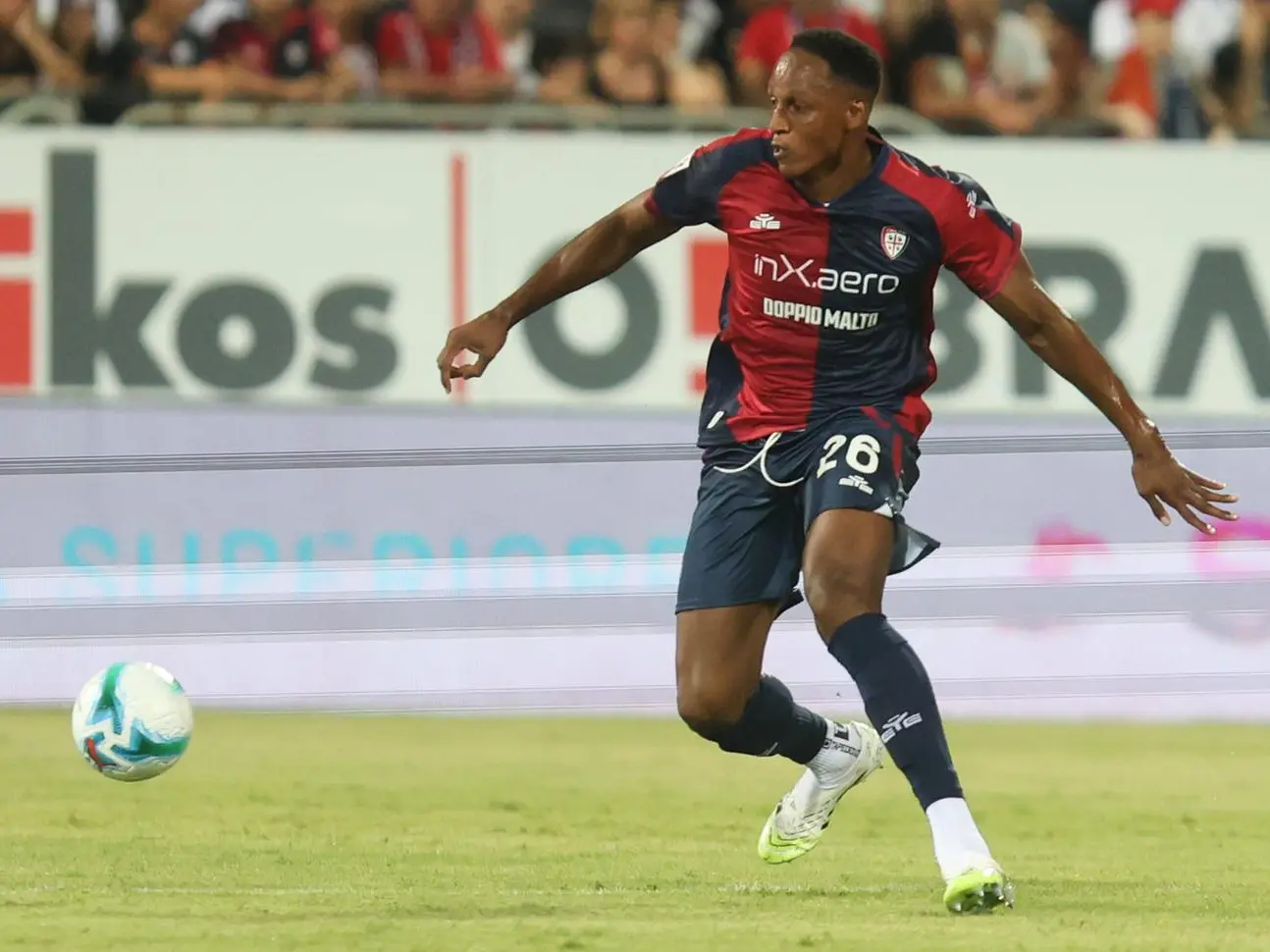 Yerry Mina, al rientro in Cagliari-Juventus (foto Fabio Murru)