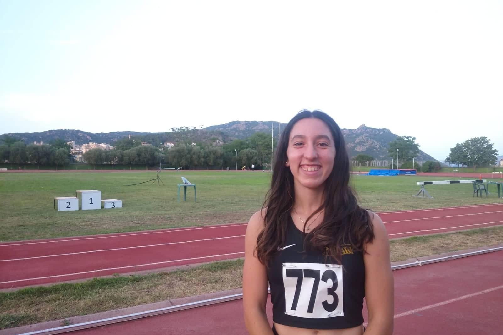 La sprinter Irene Carroni,17 anni, vincitrice sui 100 metri (foto di Mattia Lasio).