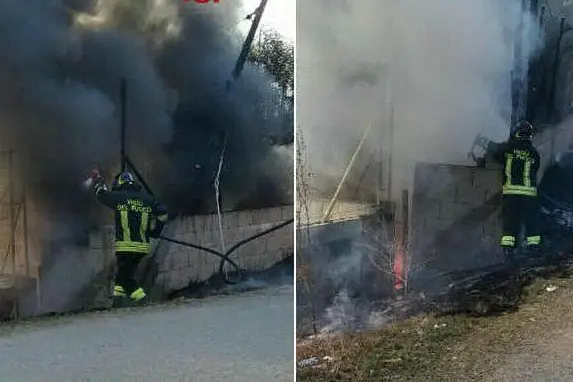 L'intervento dei vigili del fuoco