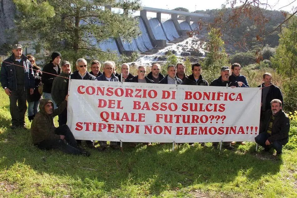 Una protesta dei lavoratori