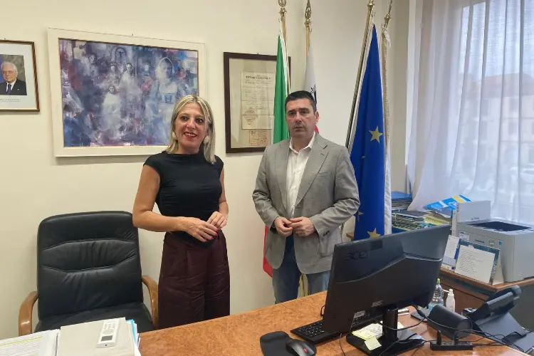 Loredana de Marco e il sindaco Massimo Mulas (foto concessa)
