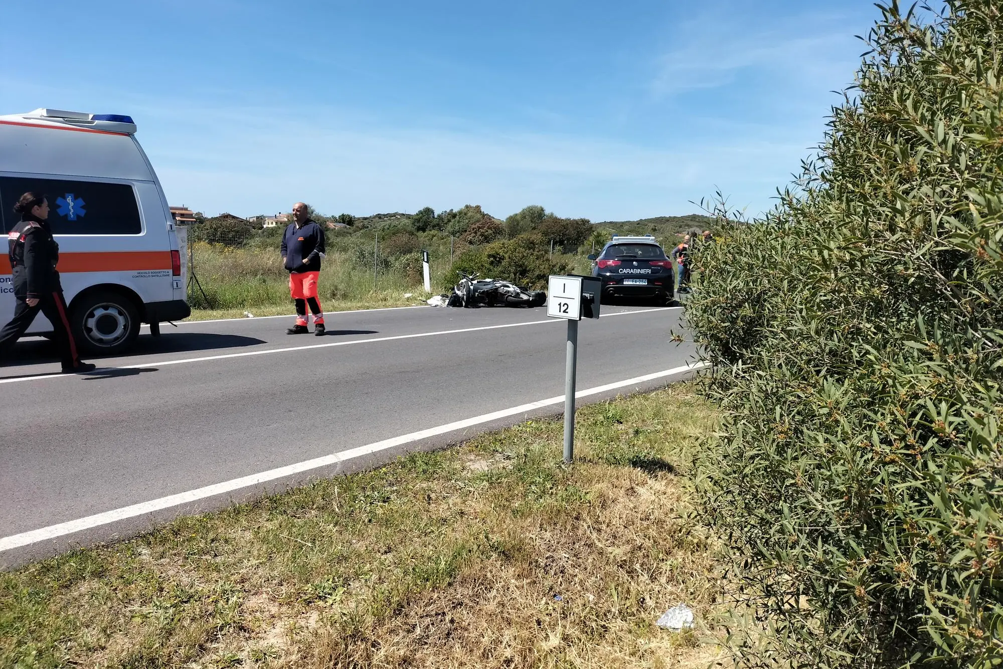 Il luogo dell'incidente (foto Scano)