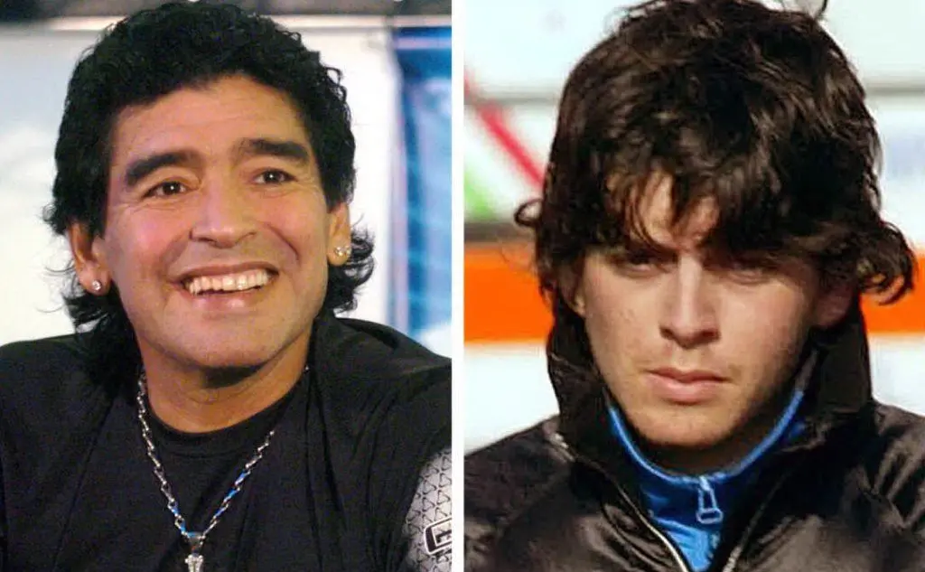Diego Armando Maradona e Diego Jr (Ansa)