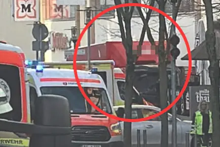 The accident site on the Bild homepage