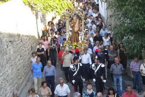 Una processione negli anni passati (Foto A.Pintori)