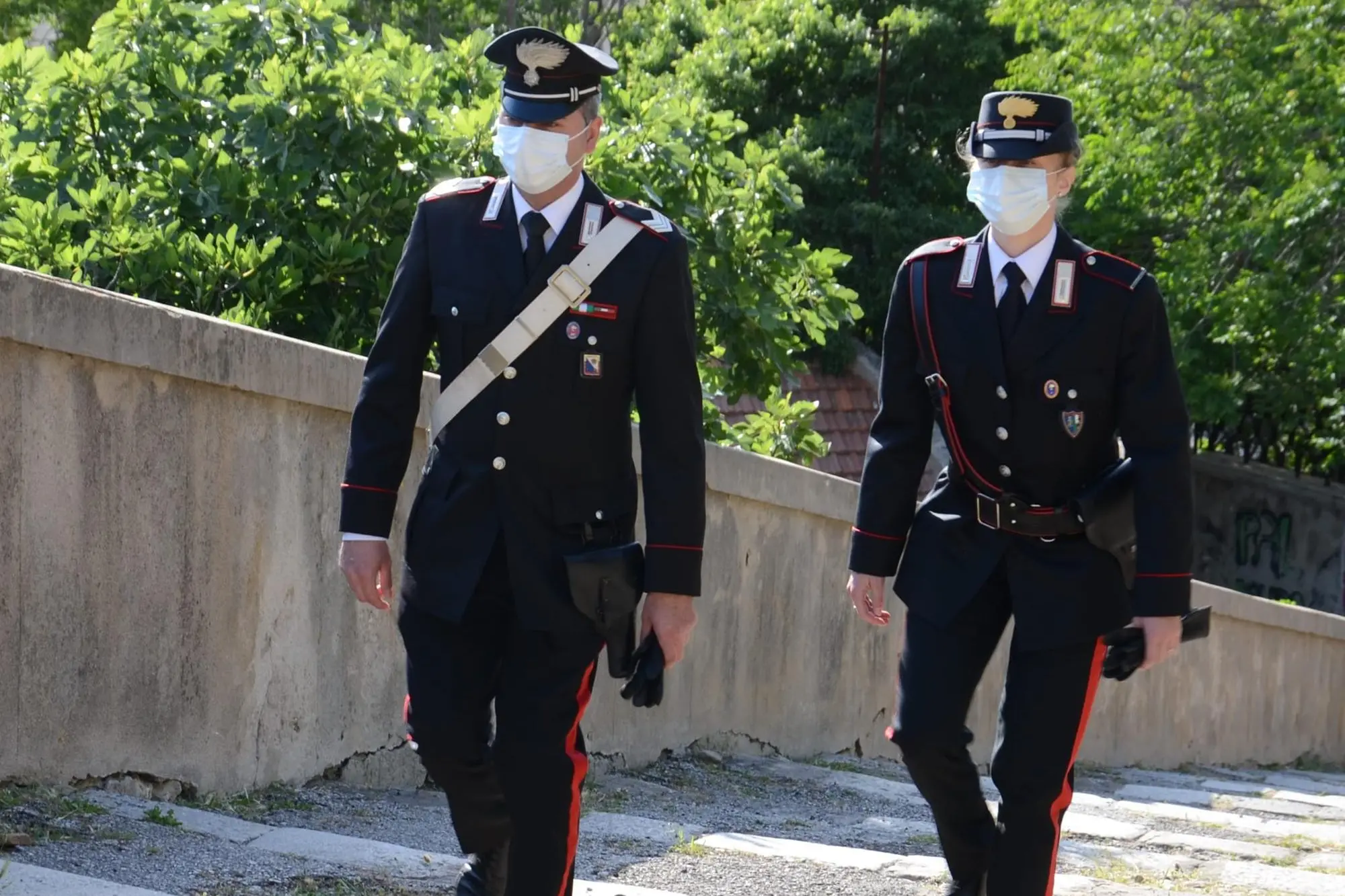 Militari in servizio (foto Carabinieri)