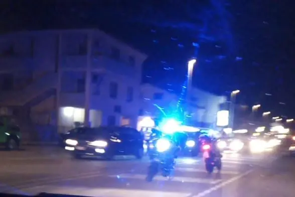 L'incidente in via Millelire (foto L'Unione Sarda - Pala)