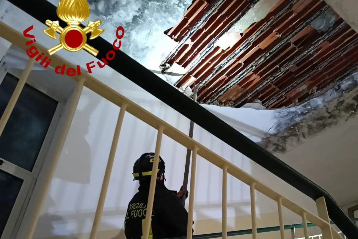 L'intervento dei vigili del fuoco