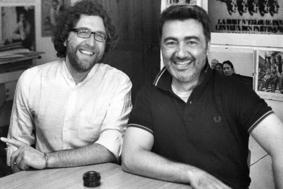 Maurizio Silvestri e Paolo Merlini in una foto di Mario Dondero