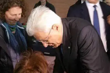 Il presidente Sergio Mattarella in visita a Camerino