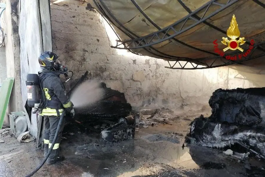 L'intervento dei vigili del fuoco