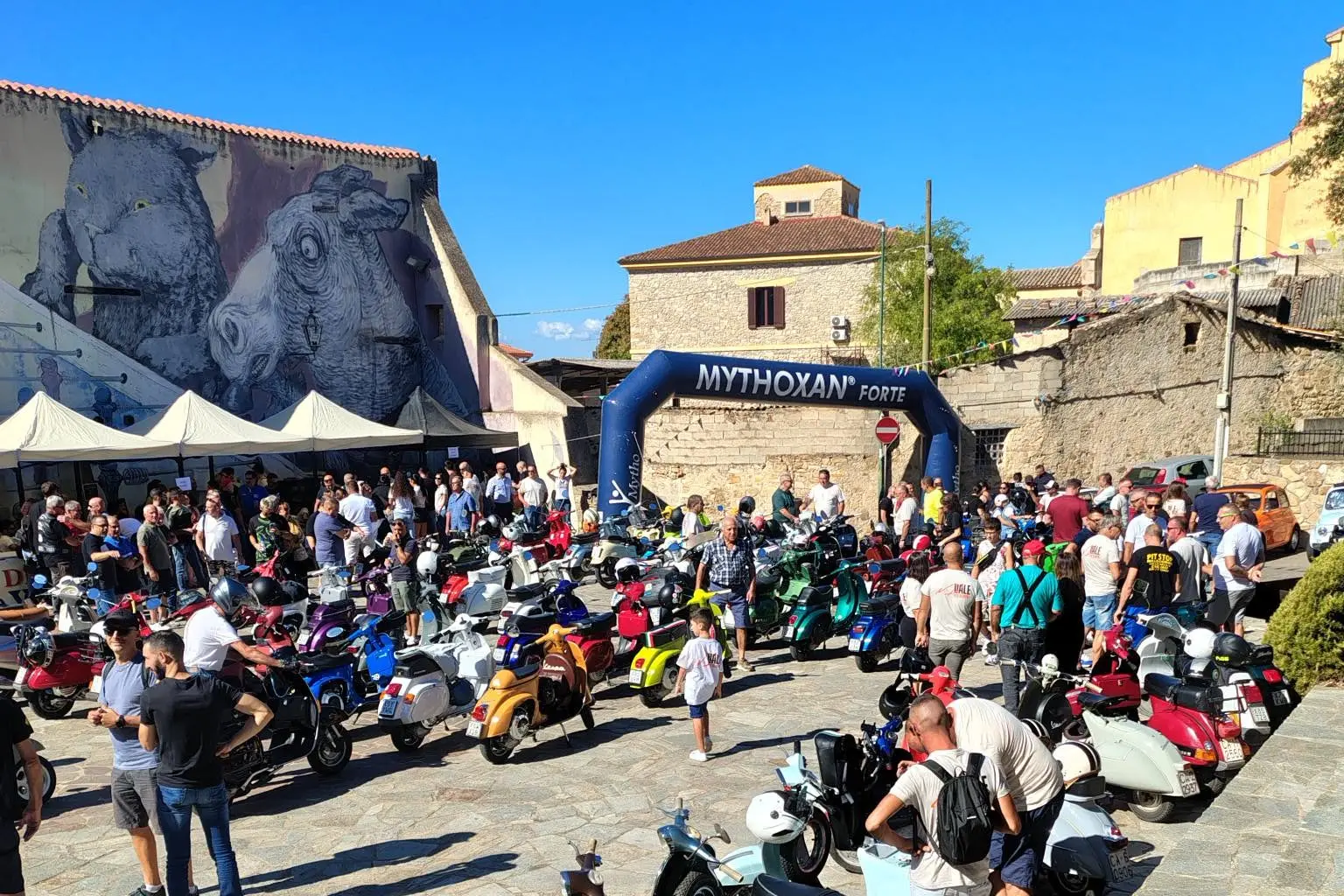 Un momento della manifestazione a Selegas