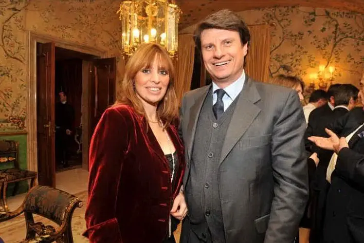 Alessandra Mussolini e il marito