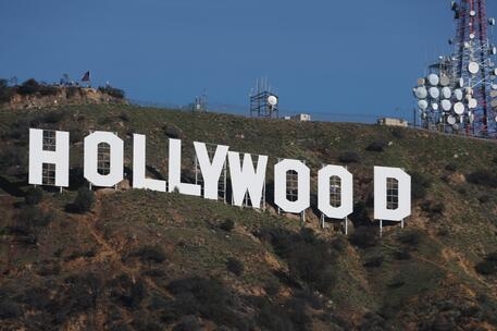 La scritta Hollywood (Ansa)