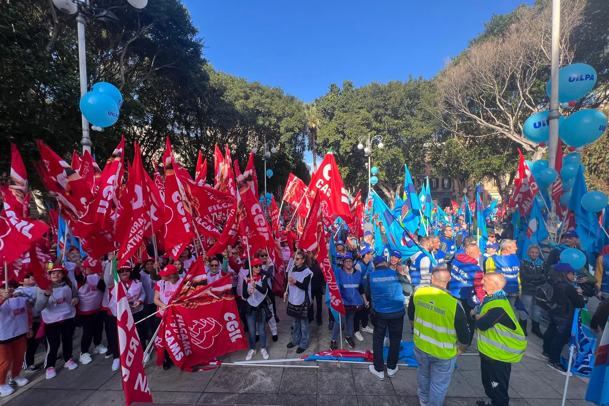 La manifestazione a Cagliari (foto Melis)