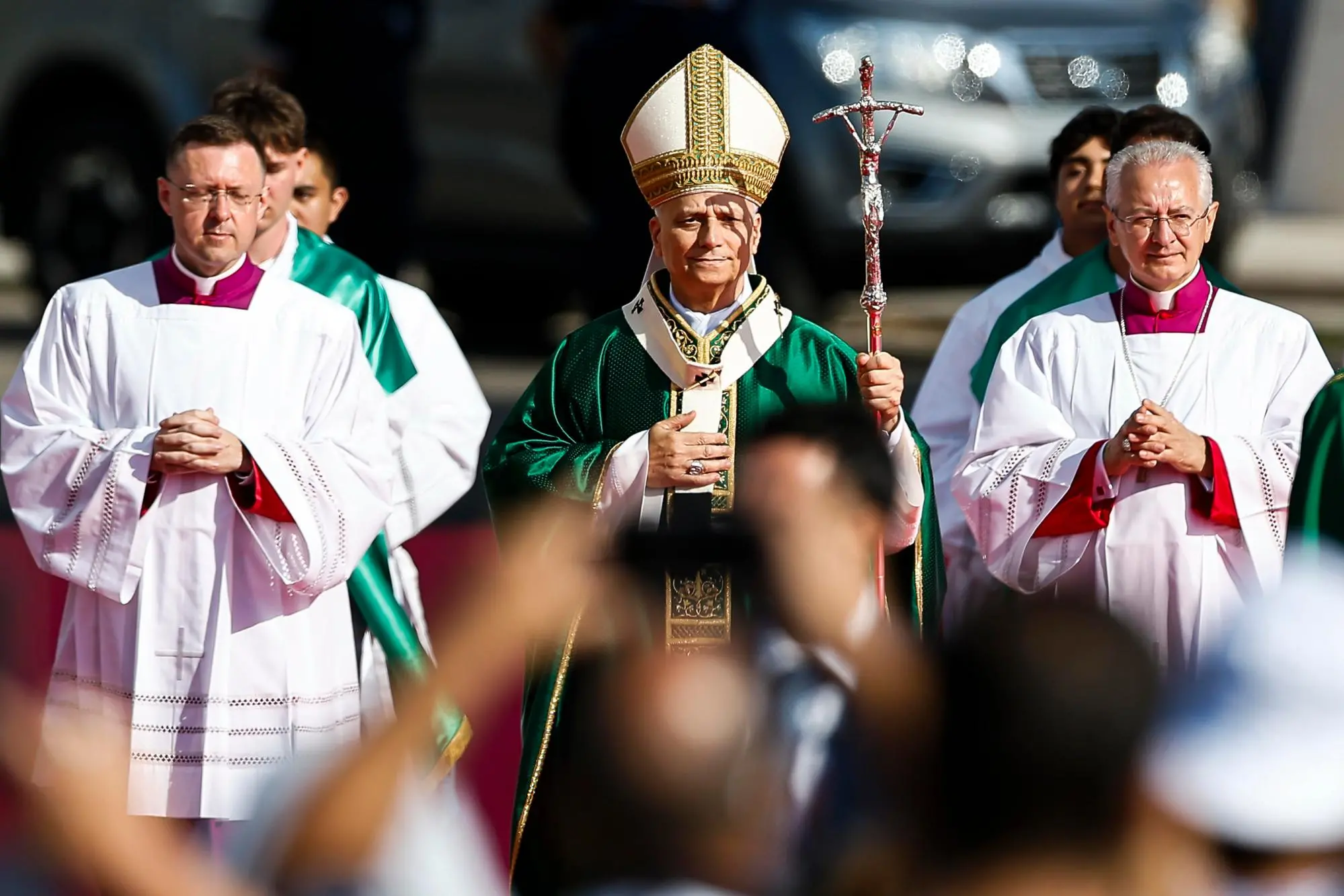 Papa Leone XIV presiede la messa conclusiva del Giubileo dei Giovani (Ansa)