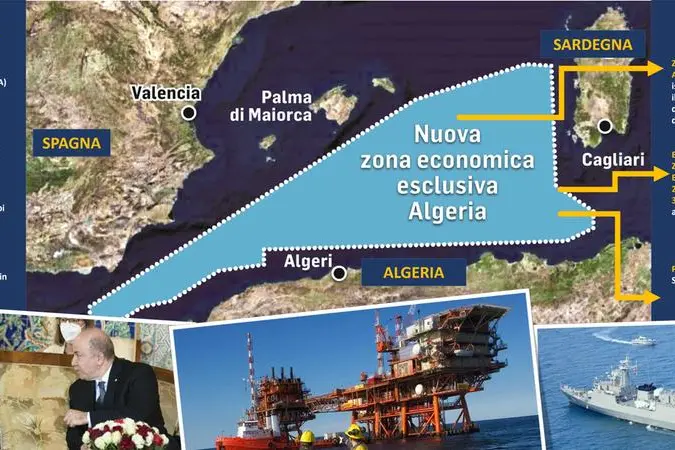 La nuova Zona Economica Esclusiva Algeria (foto L'Unione Sarda)