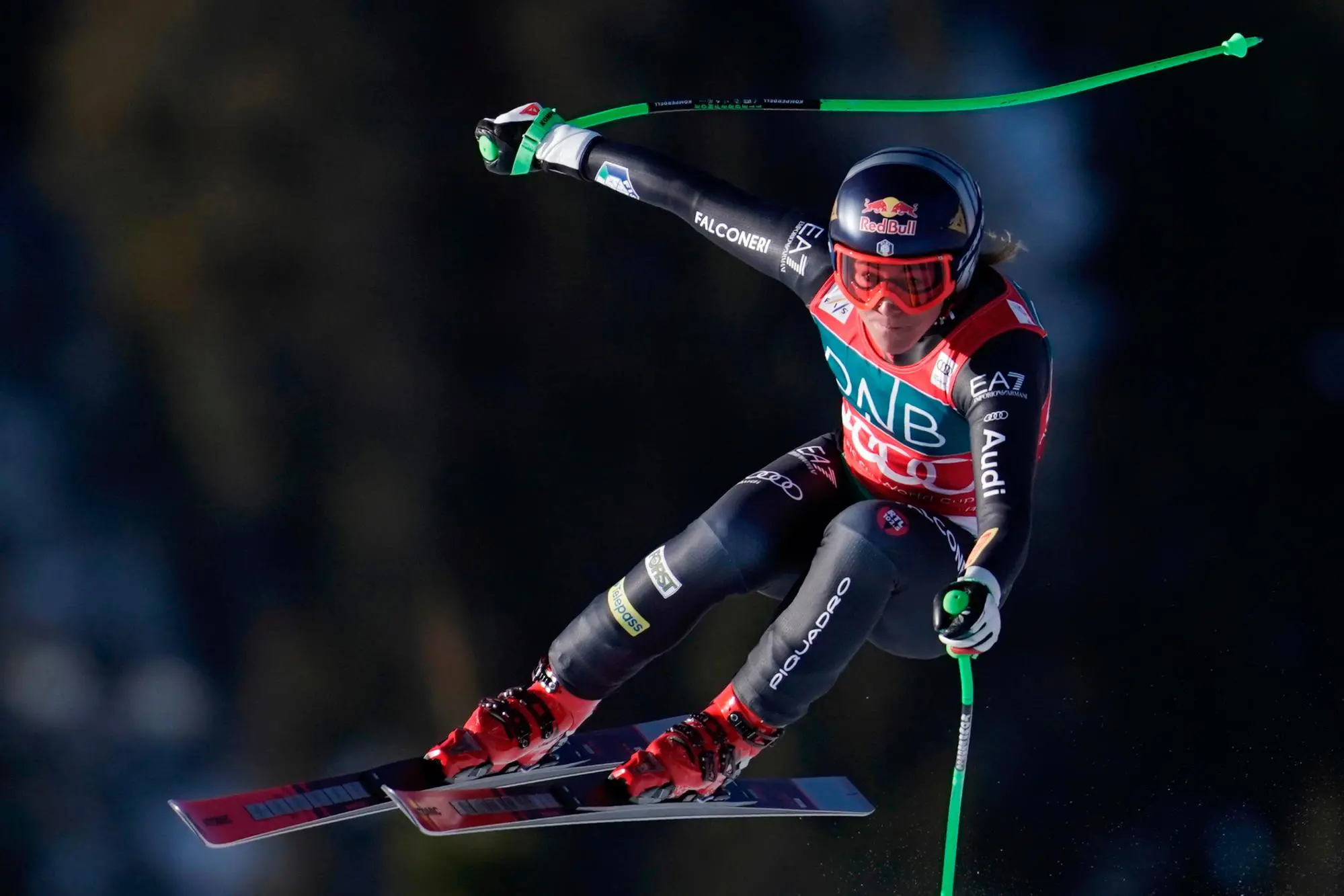 epaselect epa10502169 Sofia Goggia from Italy speeds down the slope during the Women's Downhill race at the FIS Alpine Skiing World Cup in Kvitfjell, Norway, 04 March 2023. EPA/Stian Lysberg Solum NORWAY OUT