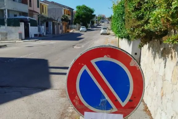 Una delle strade di Usini interessate dai lavori (foto concessa)