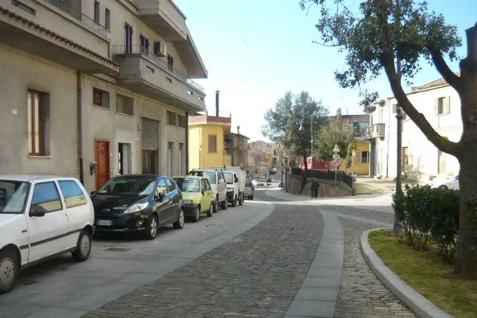 Una strada di Burcei