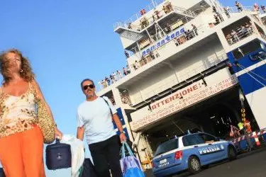 La nave Nomentana in porto