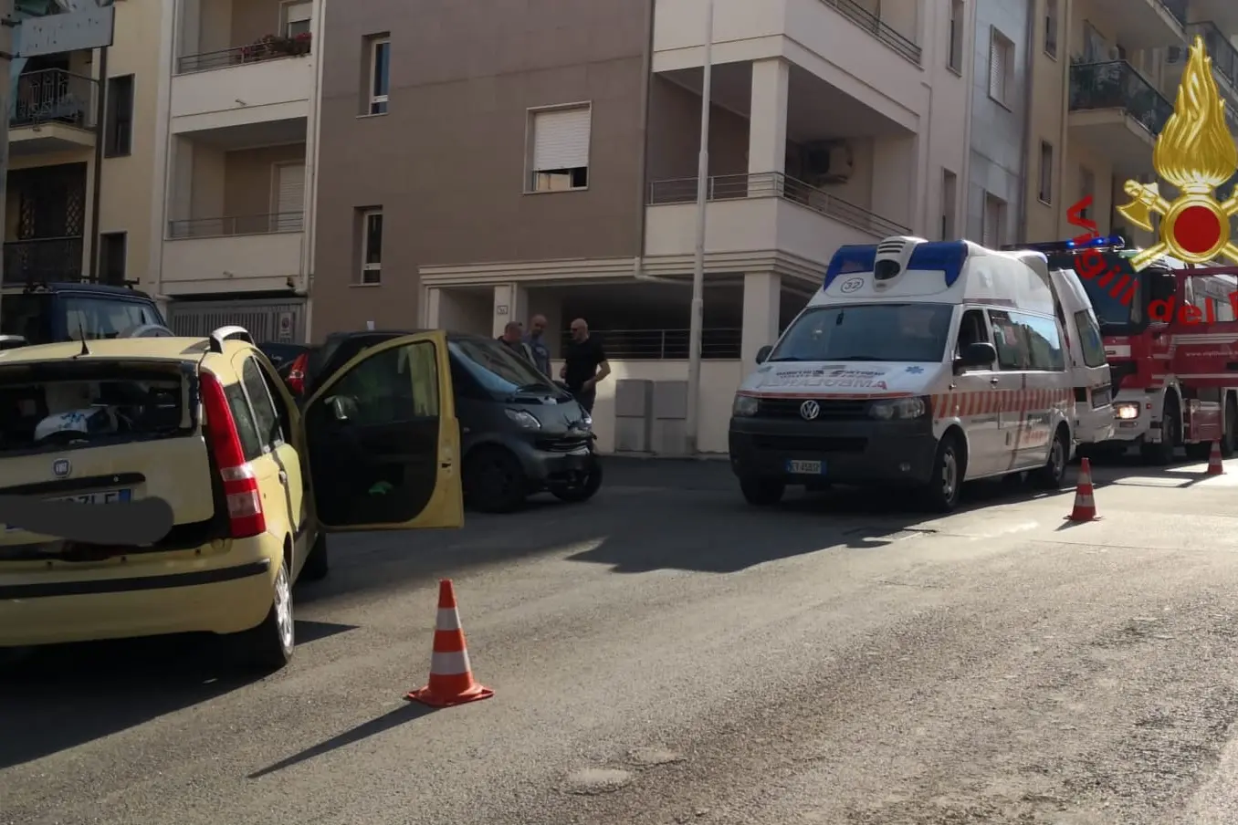 L'incidente (foto vigili del fuoco)