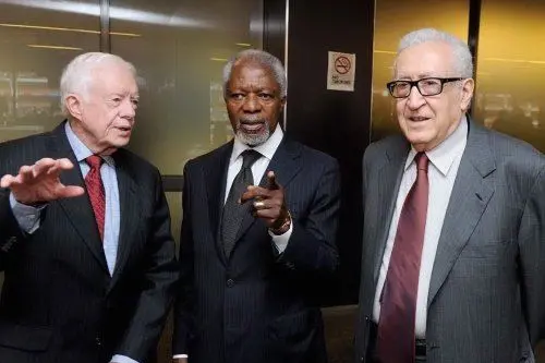 Jimmy Carter, Kofi Annan e Lakhdar Brahimi