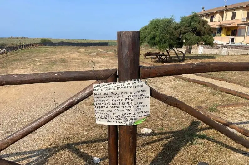L'area verde da riqualificare (foto Pala)