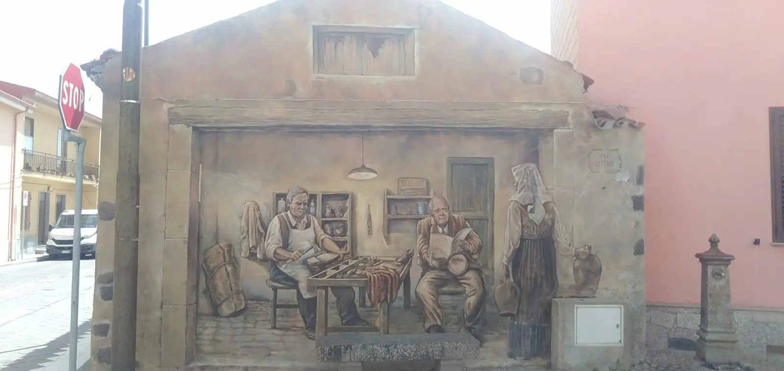 Murale a Tinnura, Oristano (Foto Sergio Loi)