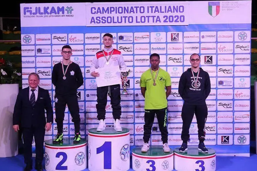 Simone Vincenzo Piroddu, nuovo campione italiano assoluto nella 61 kg (foto Giovanni Maria Solinas)