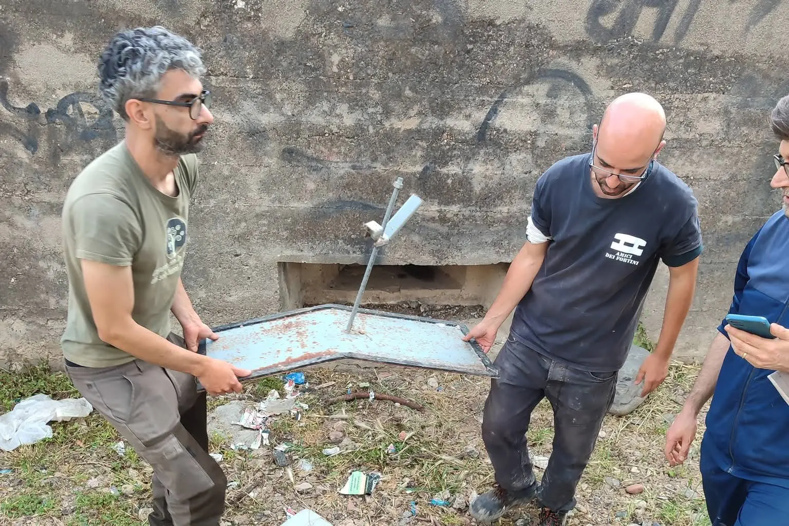 Le bonifiche a Quartello (foto Daga)