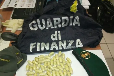 La droga sequestrata dalla Guardia di Finanza (foto Ansa)
