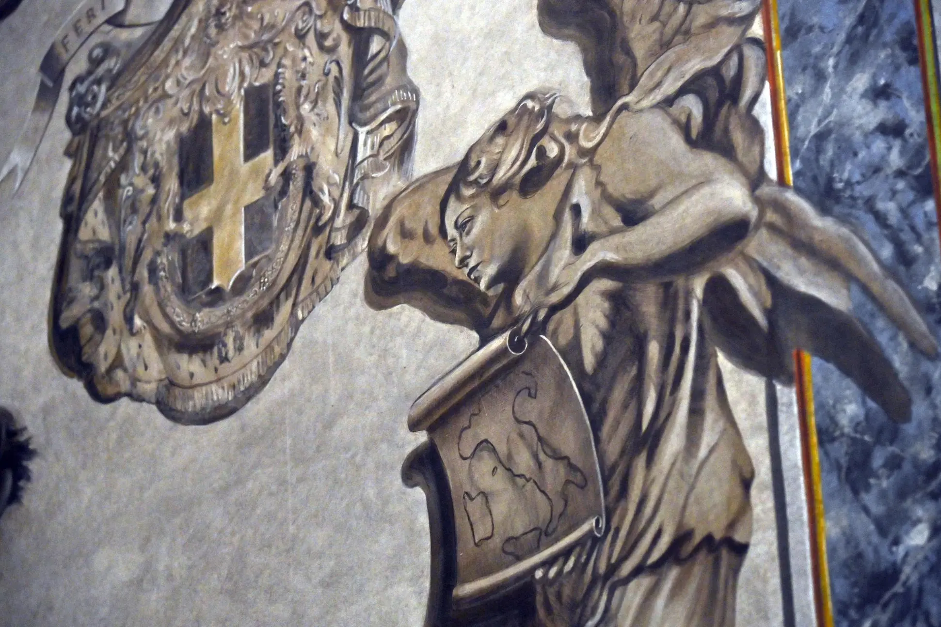 L'angelo col bvolto di Giorgia Meloni (Ansa)