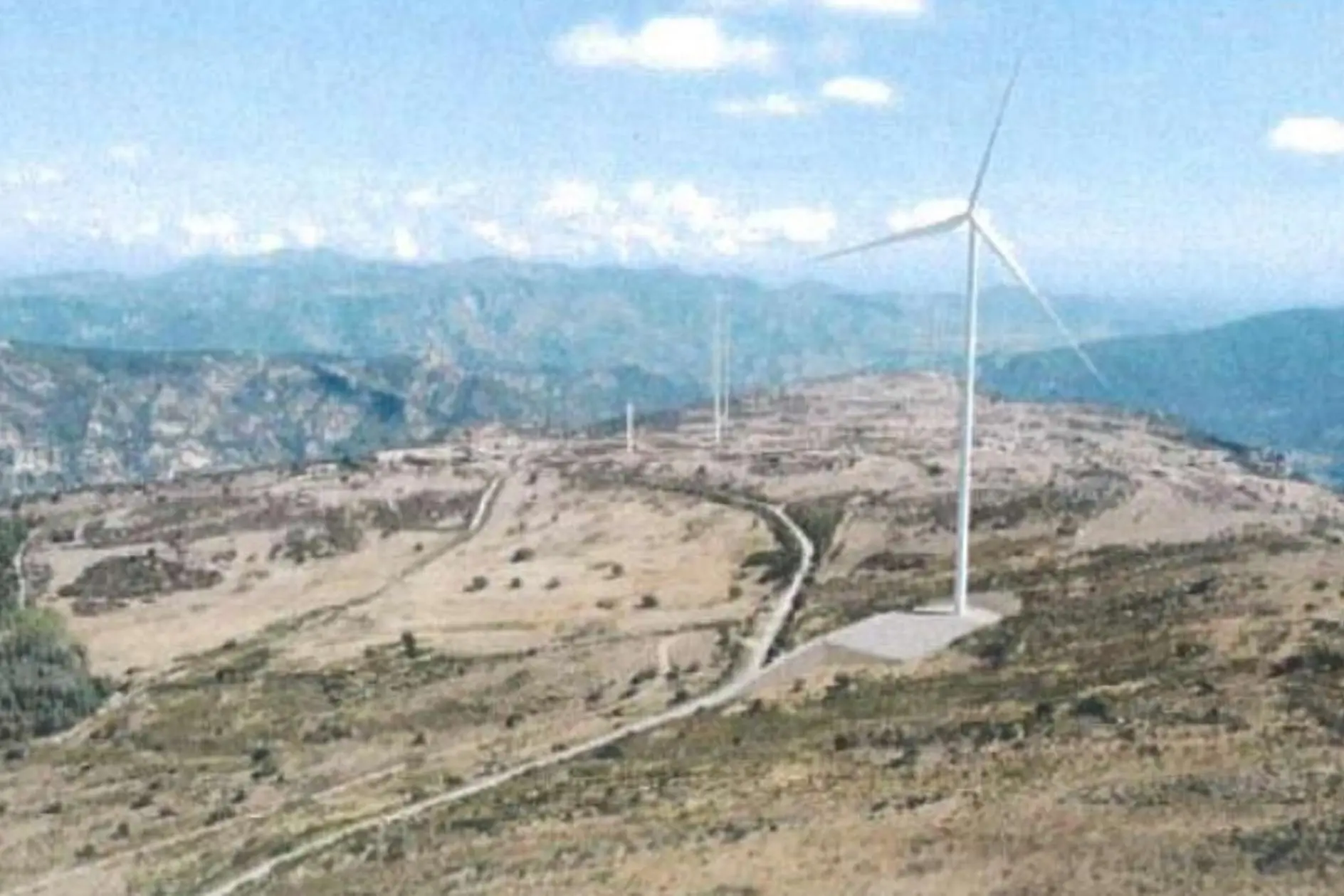 La simulazione dell'impianto eolico a Bitti (L'Unione Sarda)
