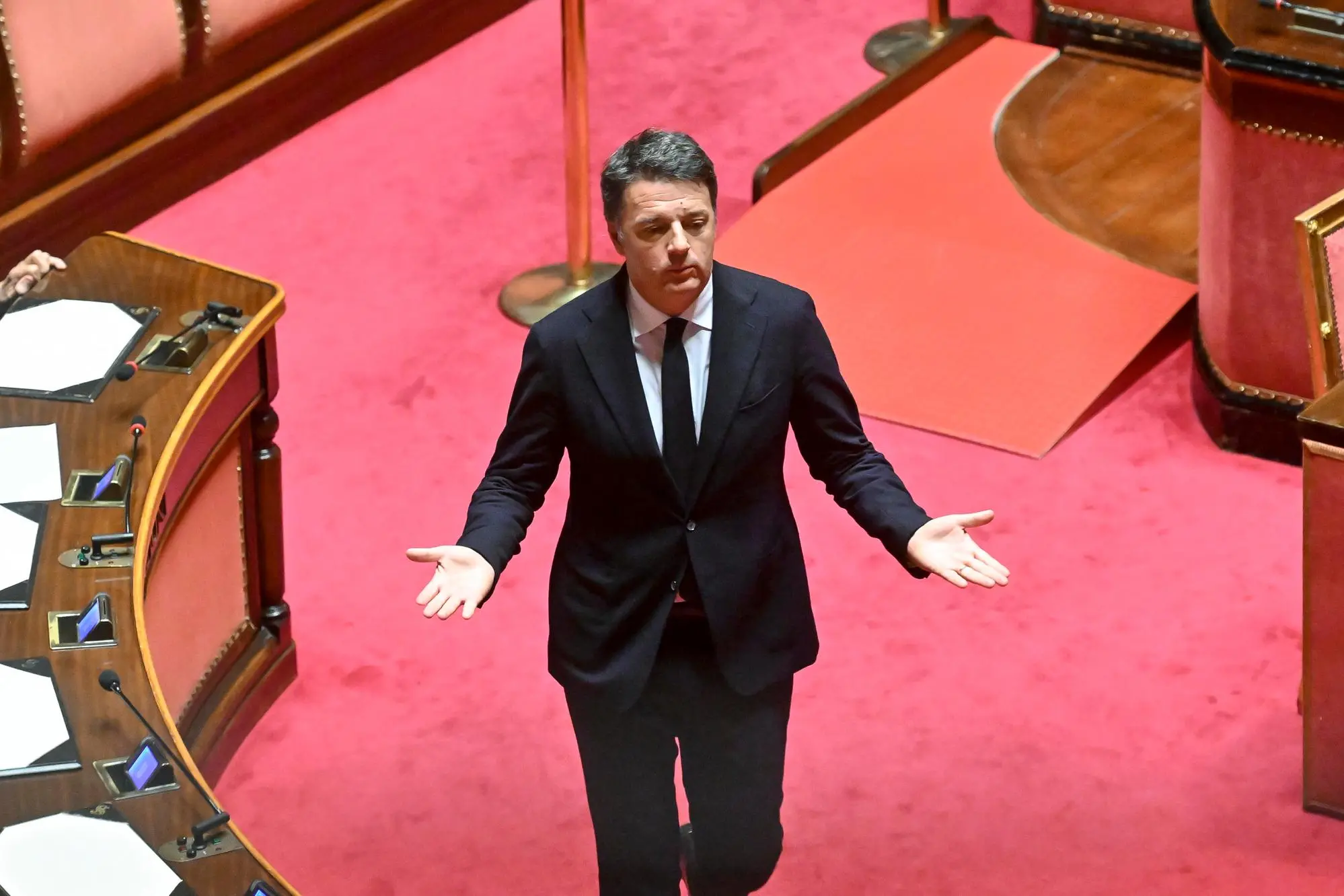 Matteo Renzi durante la seduta del Senato, Roma, 13 ottobre 2022. ANSA/ALESSANDRO DI MEO